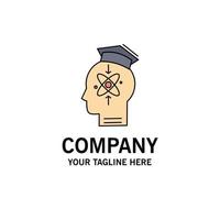 capability head human knowledge skill Flat Color Icon Vector