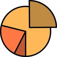 gráfico diagrama de negocios gráfico de finanzas estadísticas circulares icono de color plano icono de vector plantilla de banner