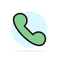 Phone Mobile Telephone Call Abstract Circle Background Flat color Icon vector