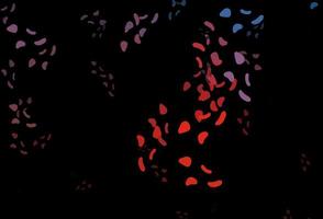 Dark Blue, Red vector template with memphis shapes.