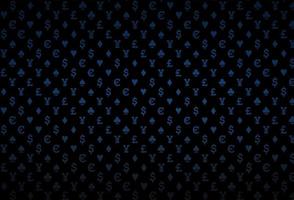 Dark blue vector layout with elements of cards.