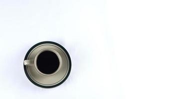 cup of black coffee on a white background. copyspace area photo