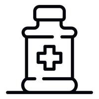 Medical drugstore syrup icon, outline style vector