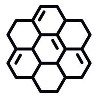 Honeycombs icon, outline style vector