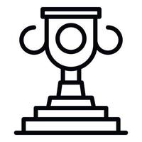 icono de copa de oro, estilo de esquema vector