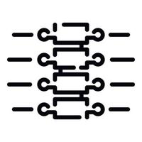 Vertebral column icon, outline style vector