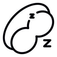 Sleeping mask icon, outline style vector