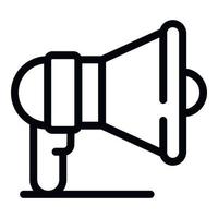 Megaphone icon, outline style vector