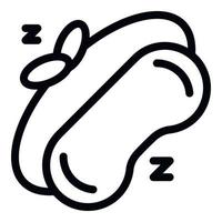 Rest sleep mask icon, outline style vector