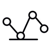 Neuromarketing graph icon, outline style vector