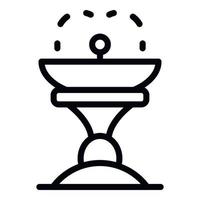 Architecture drink fountain icon, outline style vector