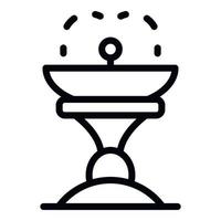 Architecture drink fountain icon, outline style vector