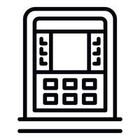 Atm cash icon, outline style vector