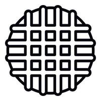 Waffle icon, outline style vector