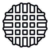 Waffle icon, outline style vector