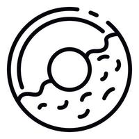 Donut icon, outline style vector