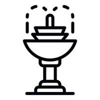 Drinking fountain icon, outline style vector
