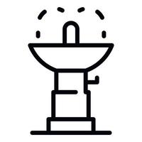 Water drink faucet icon, outline style vector