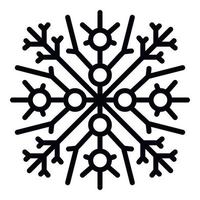 Graphic snowflake icon, outline style vector