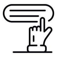 Atm touch screen icon, outline style vector