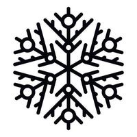 Ice snowflake icon, outline style vector