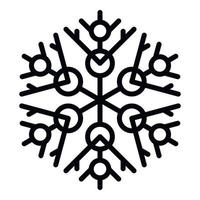 Season snowflake icon, outline style vector