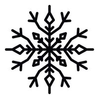 Linear snowflake icon, outline style vector