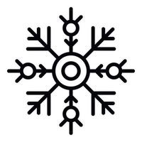 Celebration snowflake icon, outline style vector