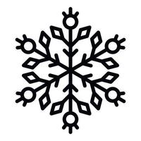 Freeze snowflake icon, outline style vector