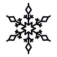 Snowflake shape icon, outline style vector