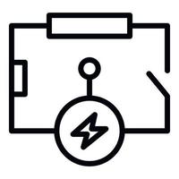 icono de esquema de circuito eléctrico, estilo de contorno vector