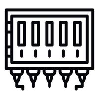 icono de caja de circuito eléctrico, estilo de contorno vector