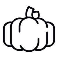 Vegetable pumpkin icon, outline style vector
