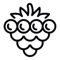 Sweet blackberry icon, outline style vector