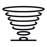 Tornado icon, outline style vector