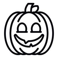 Harvest pumpkin icon, outline style vector