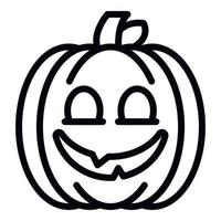 Harvest pumpkin icon, outline style vector