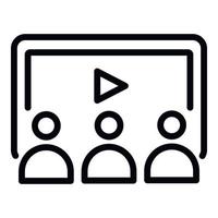 Cooking show playing icon, outline style vector