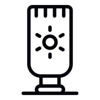 Sunscreen lotion icon, outline style vector