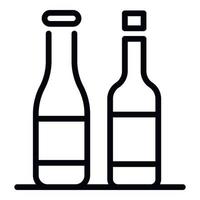 Sauce bottles icon, outline style vector