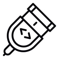 Insulin glucose device icon, outline style vector