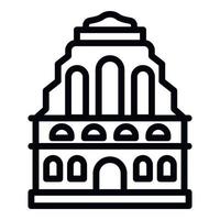 Old Riga building icon, outline style vector