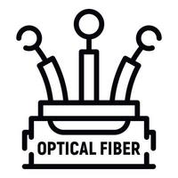 icono de cable de velocidad, estilo de esquema vector