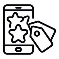 Smartphone campaign icon, outline style vector