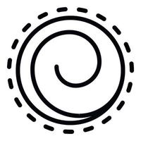 Vortex hypnosis icon, outline style vector