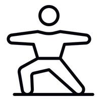 icono de ejercicio de gimnasio, estilo de contorno vector