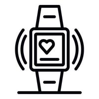 Smartwatch icon, outline style vector