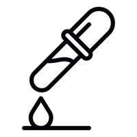 Pipette icon, outline style vector