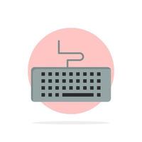 Key Keyboard Hardware Education Abstract Circle Background Flat color Icon vector