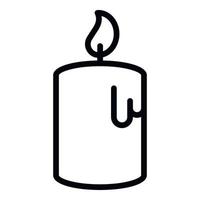 Big candle icon, outline style vector